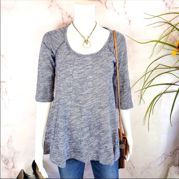 ANTHROPOLOGIE/DELETTA blue top - Picture 2 of 10